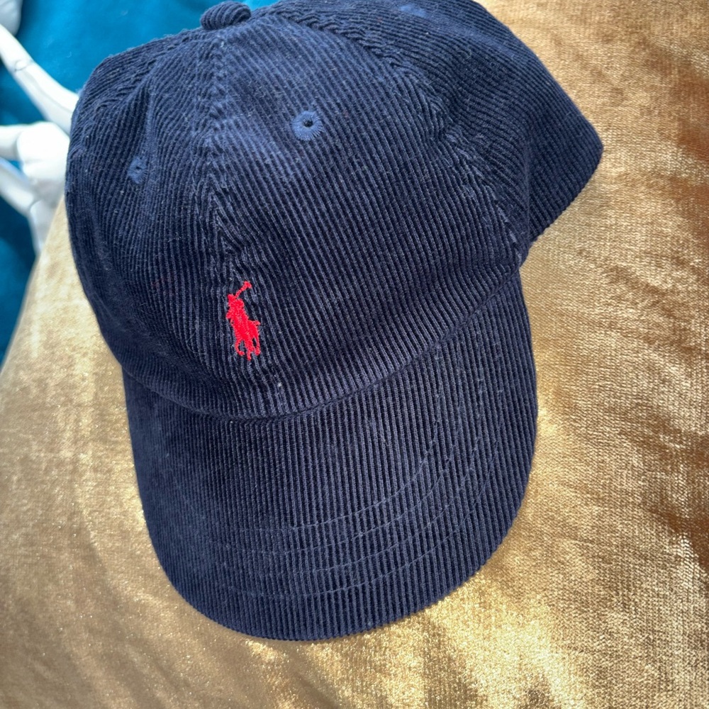 Ralph Lauren Dark Blue Corduroy Hat